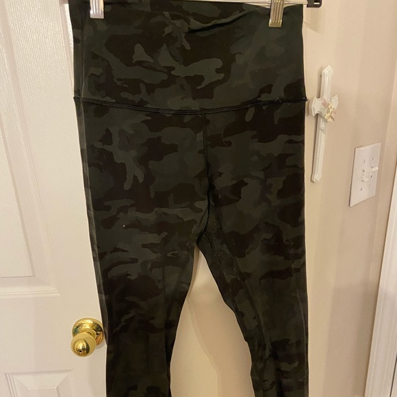 Green Camo Lululemon Align Leggings 